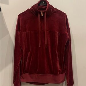 Burgundy Velvet Pullover athletic sweatshirt champion brand like new